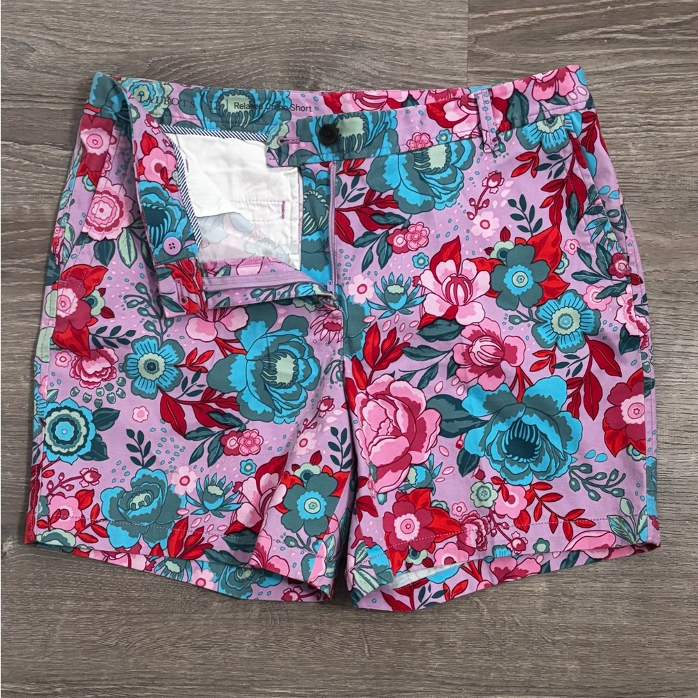 Talbots Relaxed Chino Floral Women's Shorts Size 12 - Picture 3 of 6